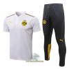 BVB Borussia Dortmund Trainings Polo 2022-23 Witte - Heren